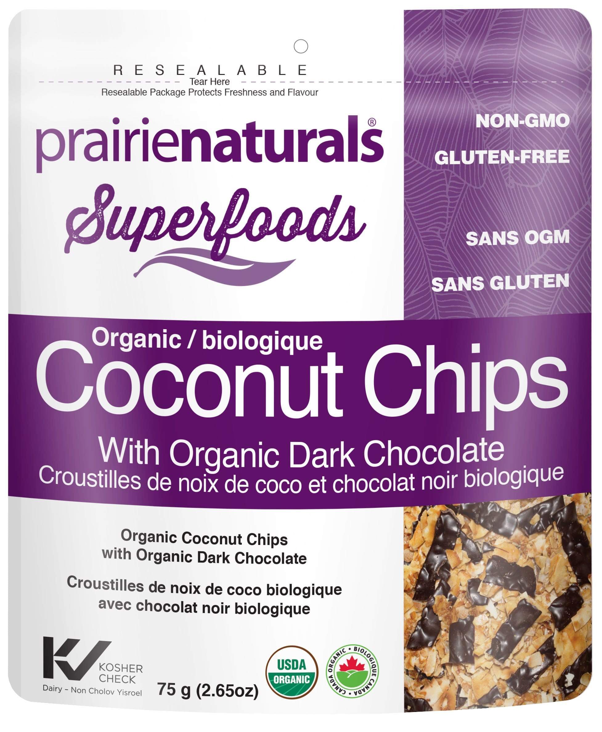 Prairie Naturals Coconut Chips with Organic Dark Chocolate