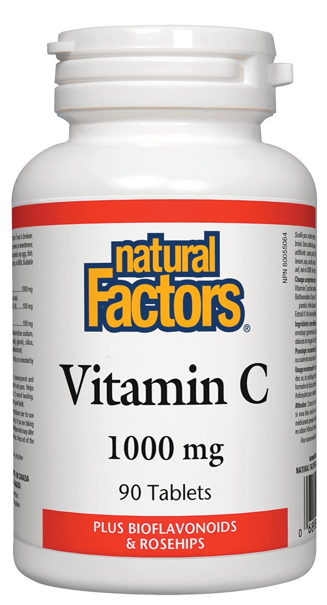 Natural Factors C 1000 mg Plus Bioflavanoids & Rosehips 90 Tablets