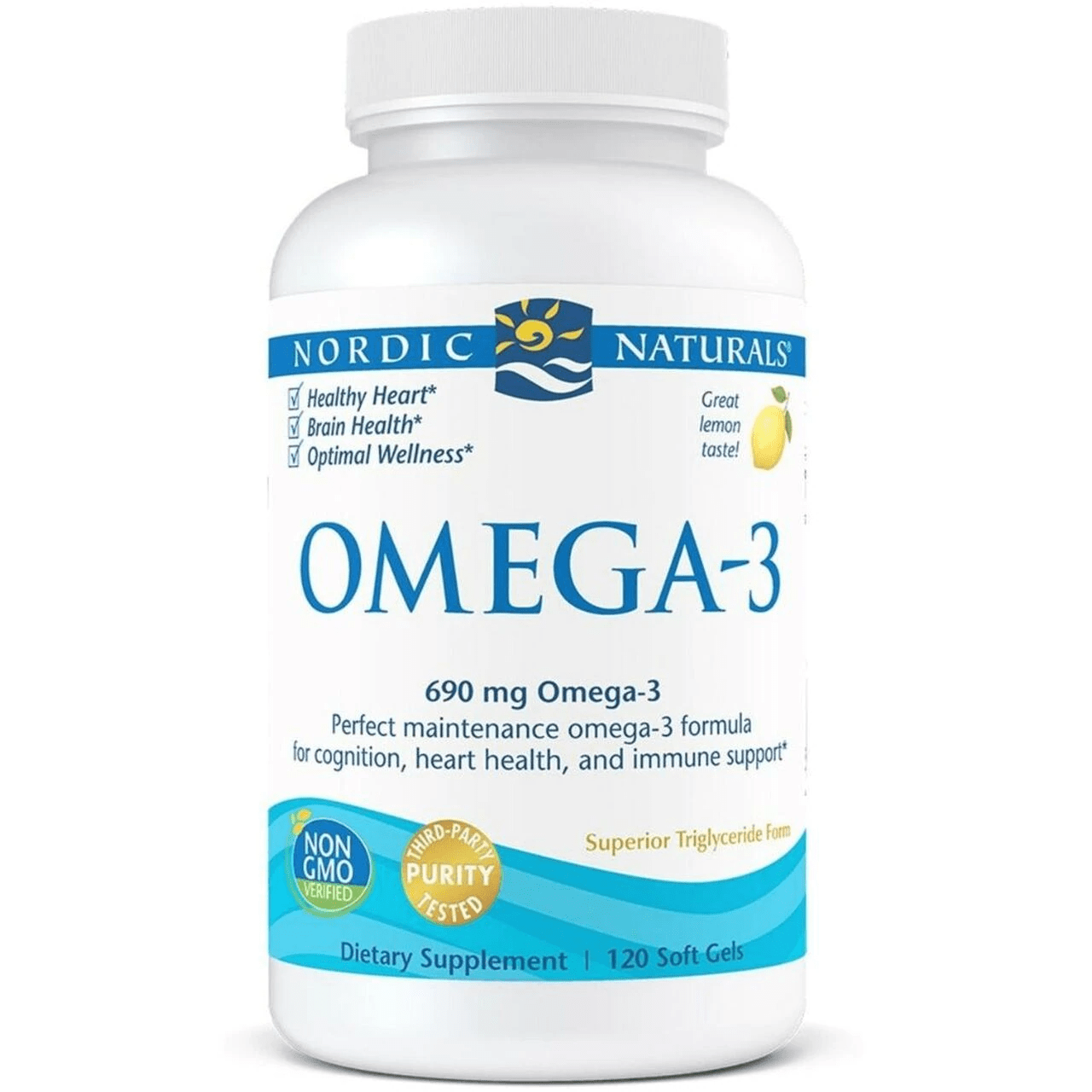 Nordic Naturals OMEGA-3 690 mg - Lemon Flavour 120 Softgels