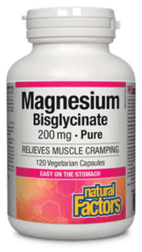 내추럴 팩터스 마그네슘 비스글리시네이트 퓨어 200 mg 120 캡슐