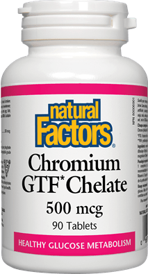 Natural Factors Chromium GTF Chelate 500 mcg 90 Tablets