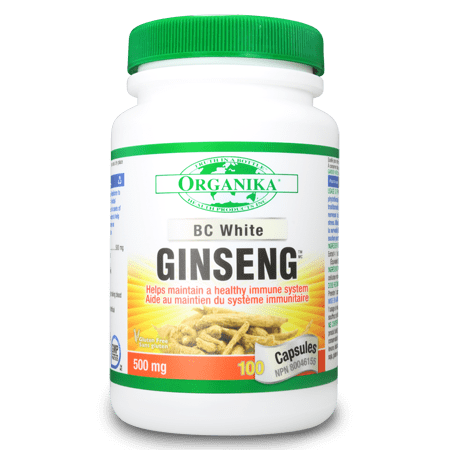 Organika GINSENG - BC WHITE (Panax 인삼) 500MG 100 캡슐