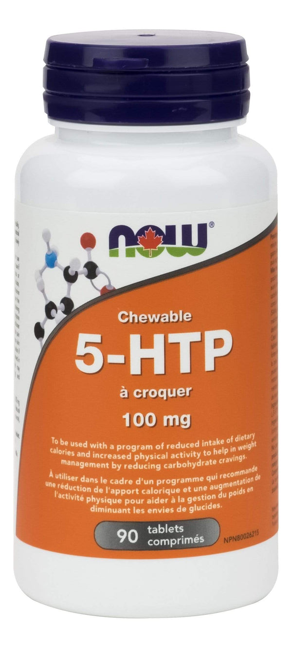 NOW, 5-HTP, 100mg, 90 Chewable Tablets