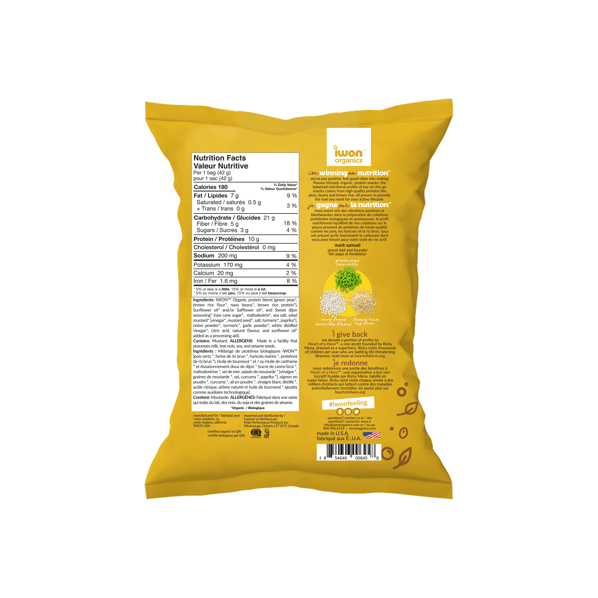 IWON Organics Protein Stix - Sweet Dijon
