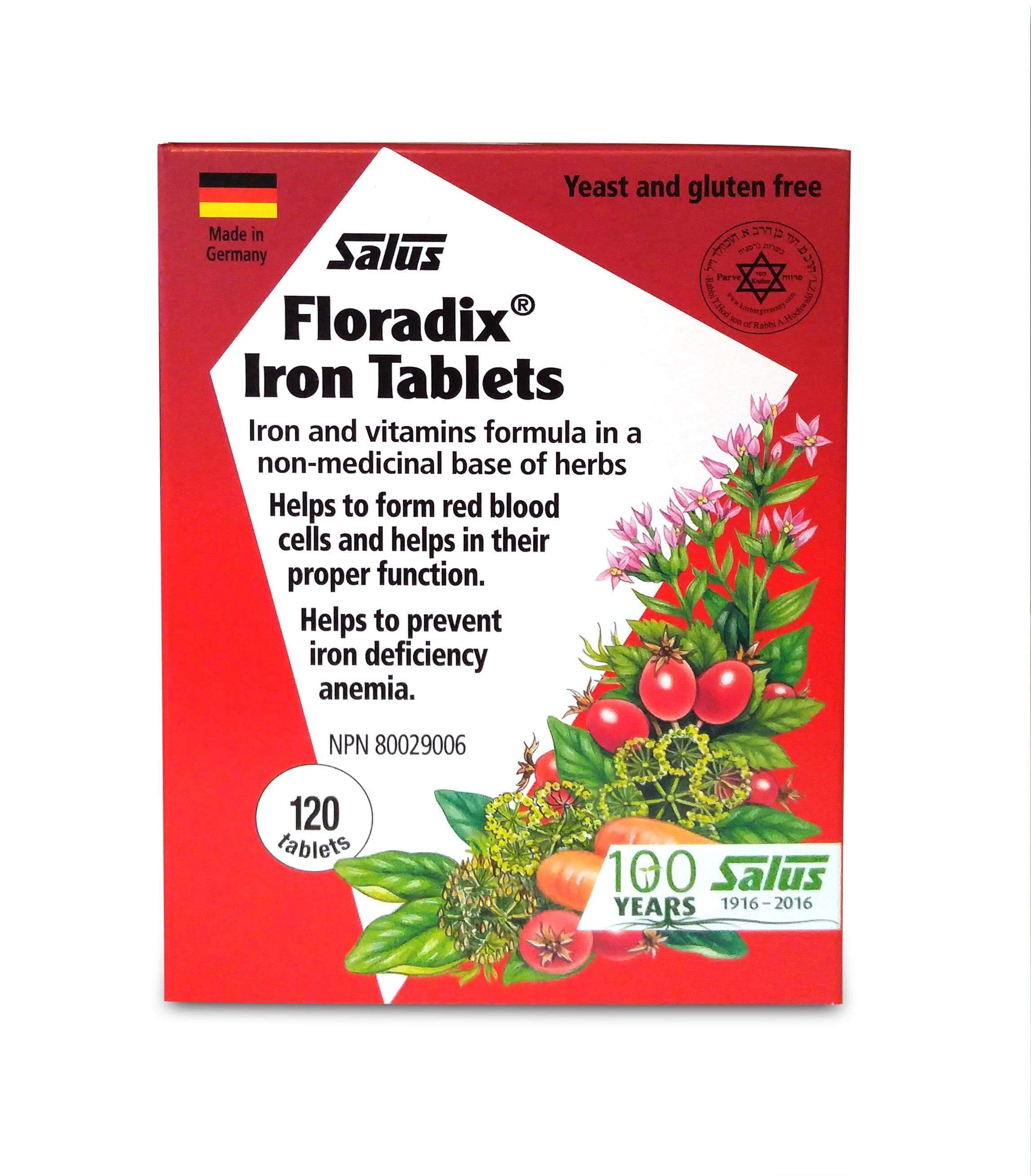 Salus Floradix Herbal Extract Iron 120 Tablets