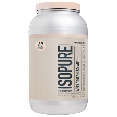 Isopure, مسحوق بروتين خالي من الكربوهيدرات، بدون نكهة، 1.36 كجم (3 رطل)