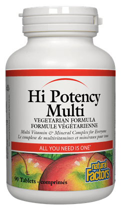 Natural Factors Hi Potency Multi Vegetarian Formula 90 Tablets
