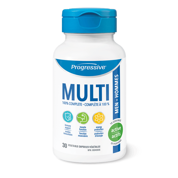 활동적인 남성을 위한 프로그레시브 멀티비타민 30캡슐