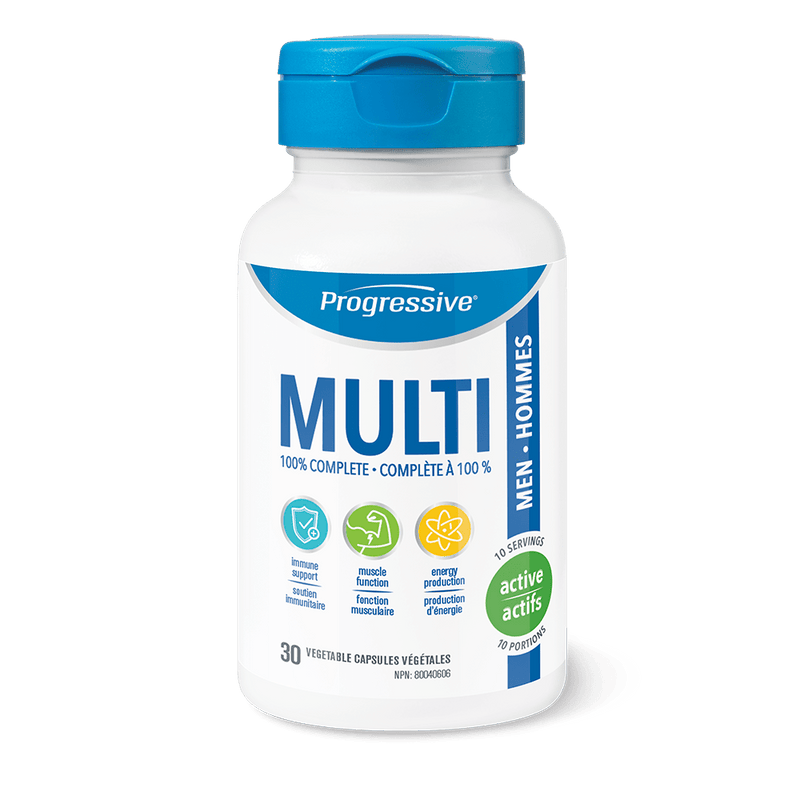 활동적인 남성을 위한 프로그레시브 멀티비타민 30캡슐
