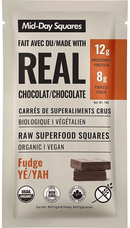 Mid-Day Squares، بار نباتي وظيفي، فادج ياه، 66 جم (صندوق مكون من 12 قطعة) 