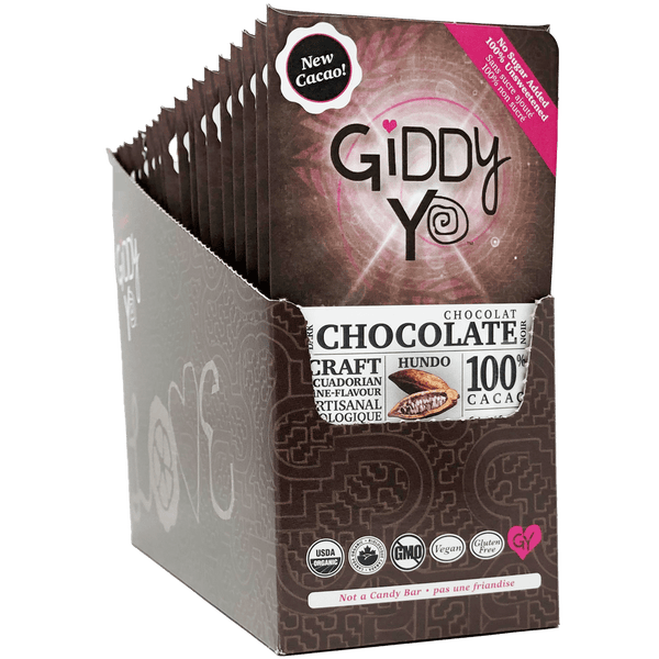Bridgitte's Giddy Yo Hundo 100% 다크 초콜릿 바 