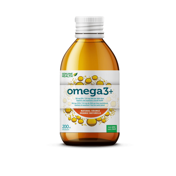 Genuine Health Omega3 Liquid - Orange Flavour 200 mL