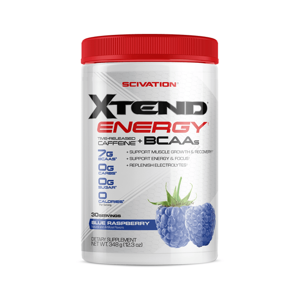 Scivation Xtend Energy Time-Released Caffeine + BCAAs Blue Raspberry 348 g