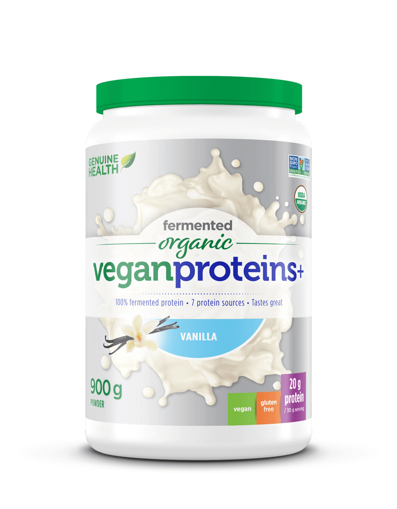 Genuine Health Fermented Organic Vegan Proteins+ Vanilla 900 g