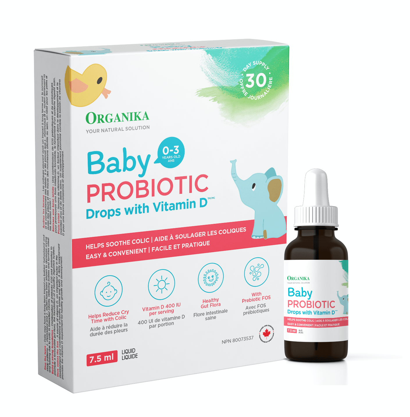 Organika Baby Probiotic Drops With Vitamin D 7.5 mL