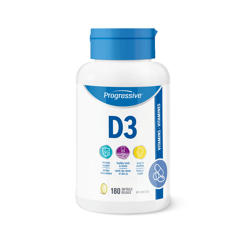 Progressive Vitamin D3 180 Softgels