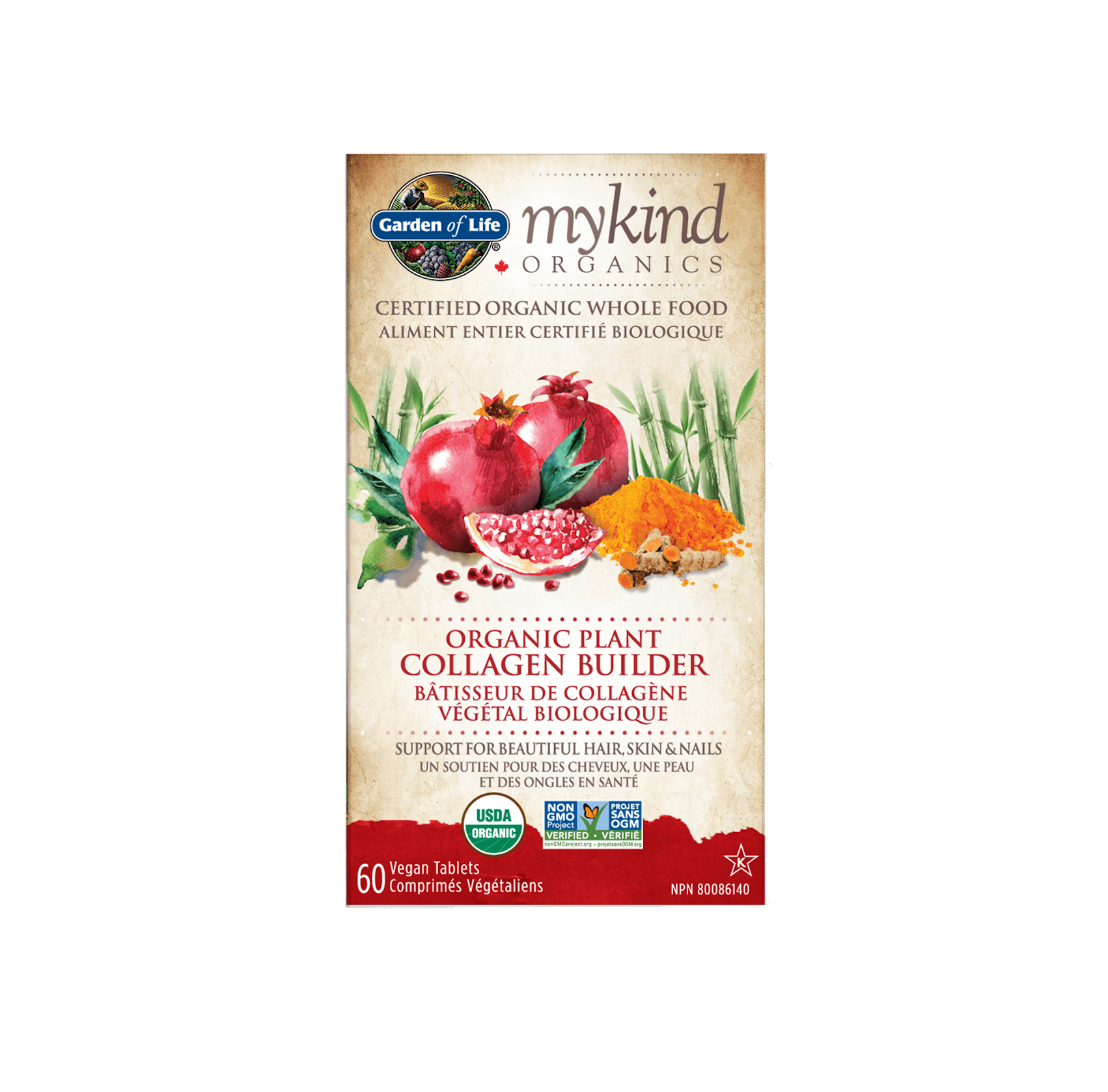 Garden of Life mykind Organics Plant Collagen Builder 60 Tablets