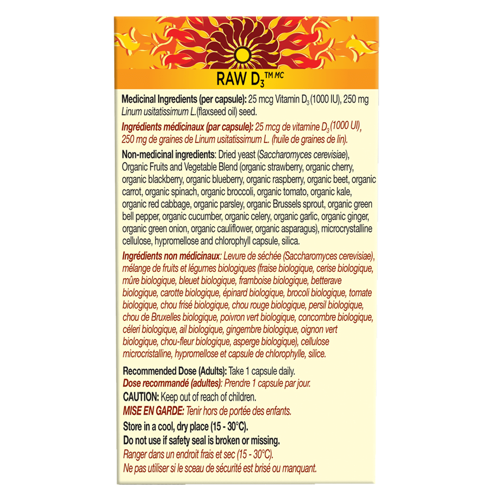 Garden of Life Vitamin Code - RAW D3 1000 IU
