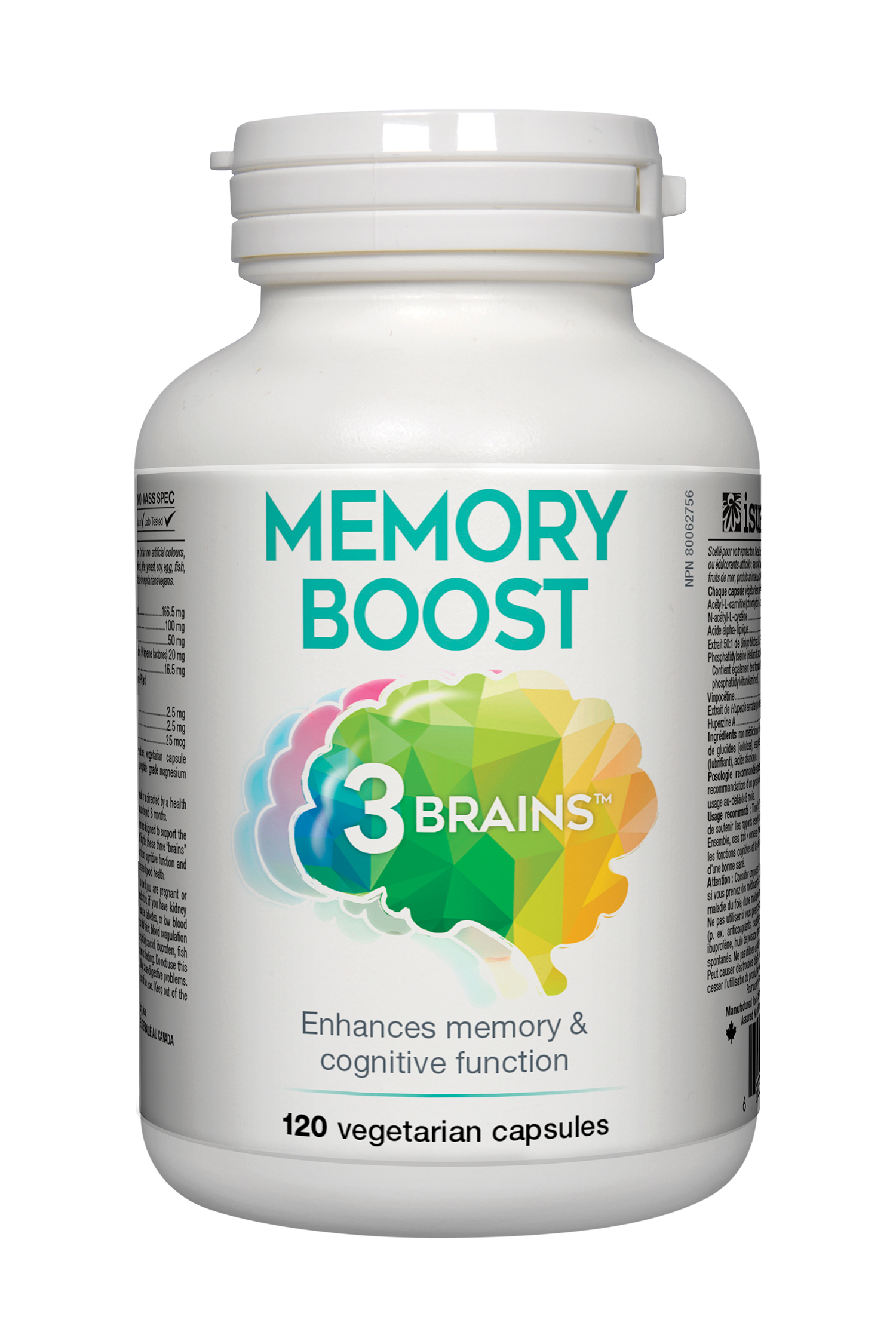3 Brains, Memory Boost, 120 Veg Capsules