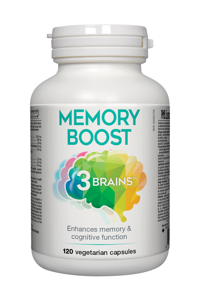 3 Brains, Memory Boost, 120 Veg Capsules
