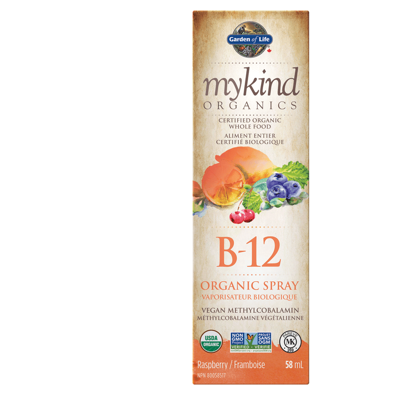 Garden of Life mykind Organics B-12 Organic Spray Raspberry