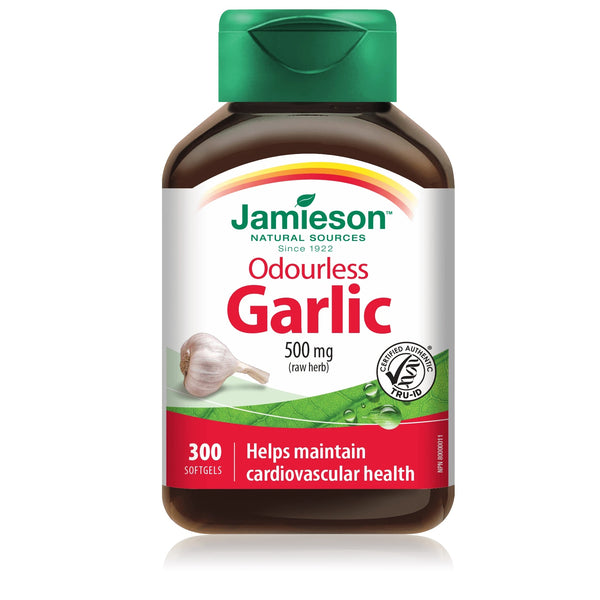 Jamieson Odourless Garlic 500 mg 300 Softgels