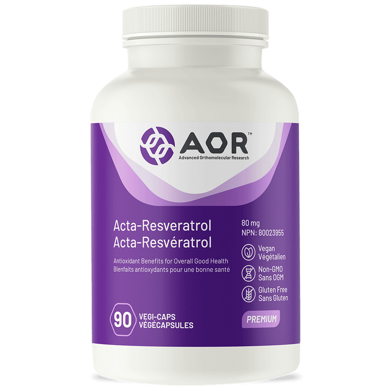 AOR | 액타-레스베라트롤, 80mg, 90 식물성 캡슐