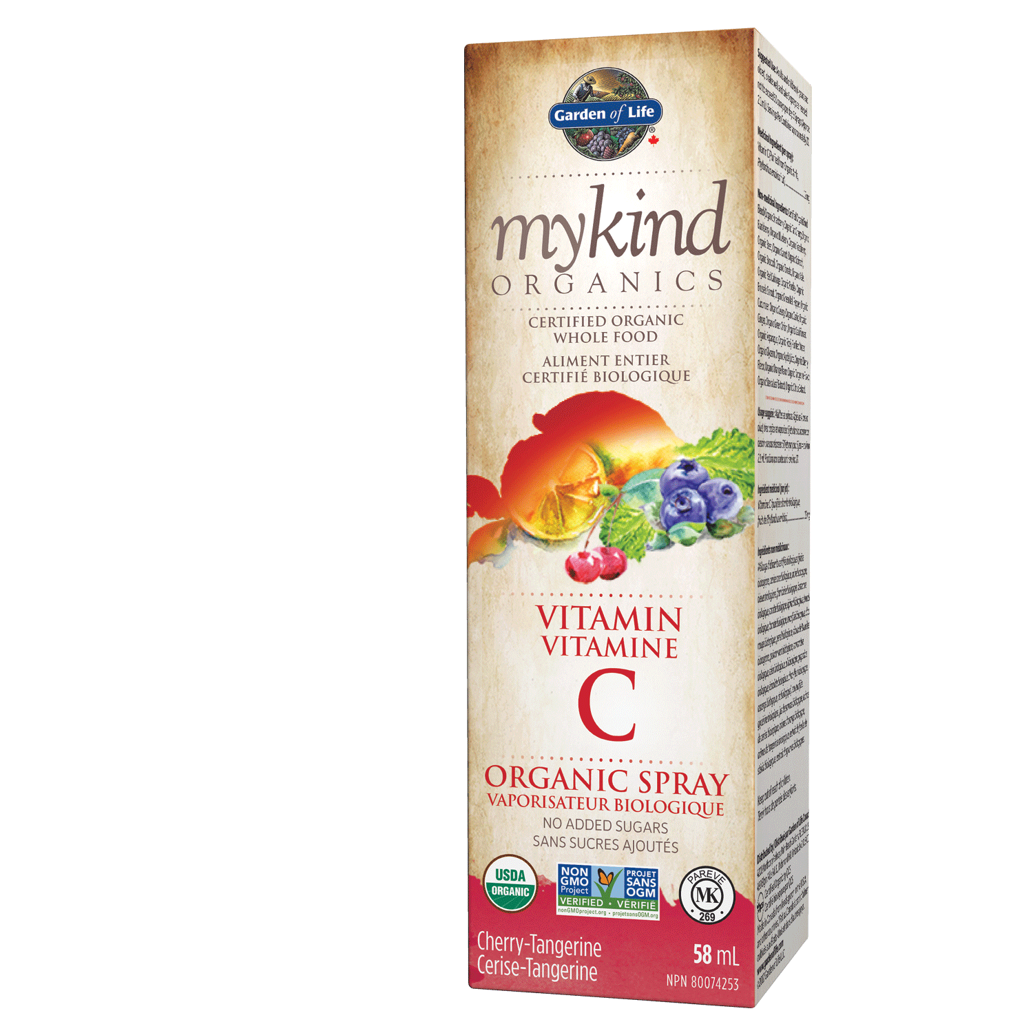 Garden of Life mykind Organics Vitamin C Spray Cherry Tangerine