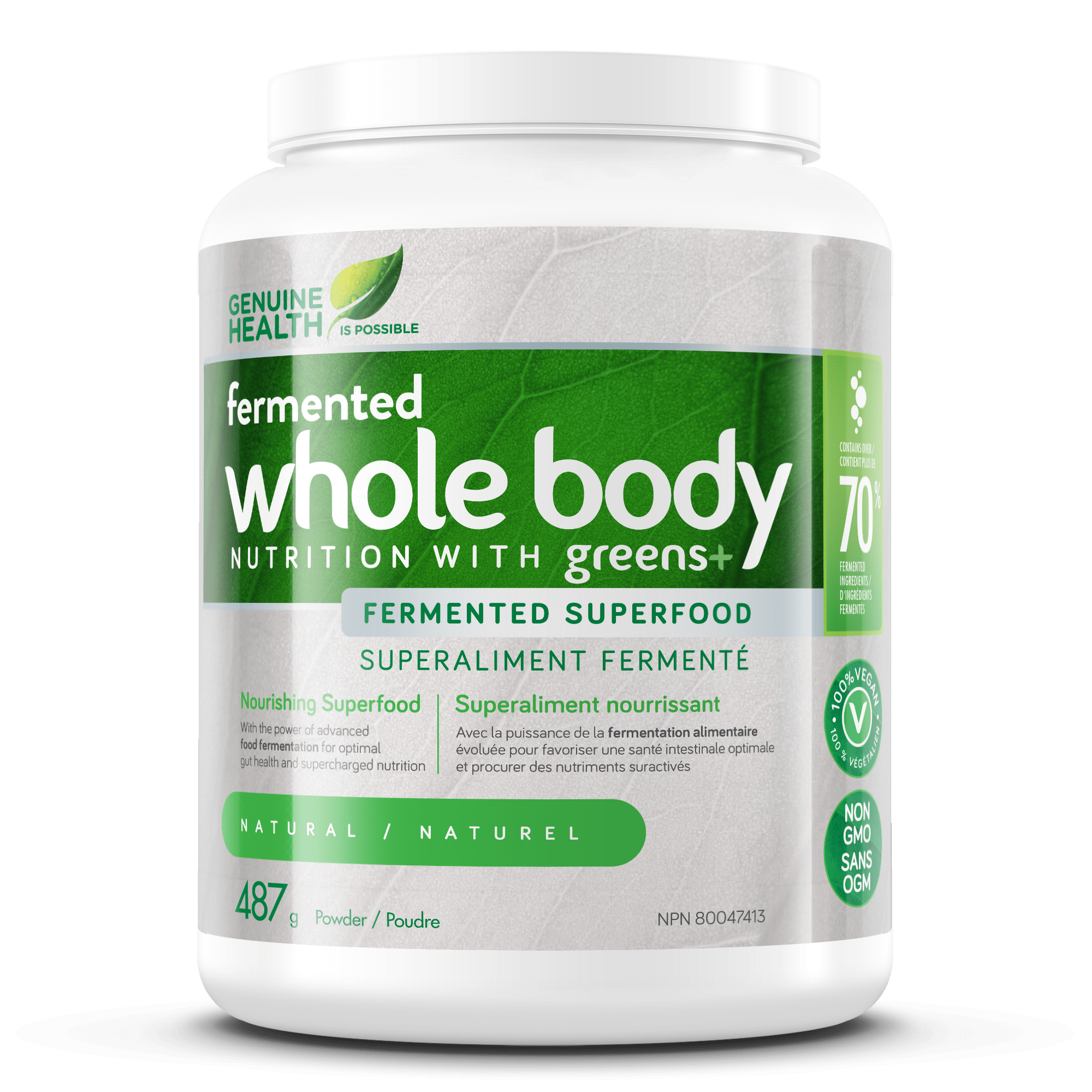 Genuine Health Greens+ Whole Body Nutrition - Natural