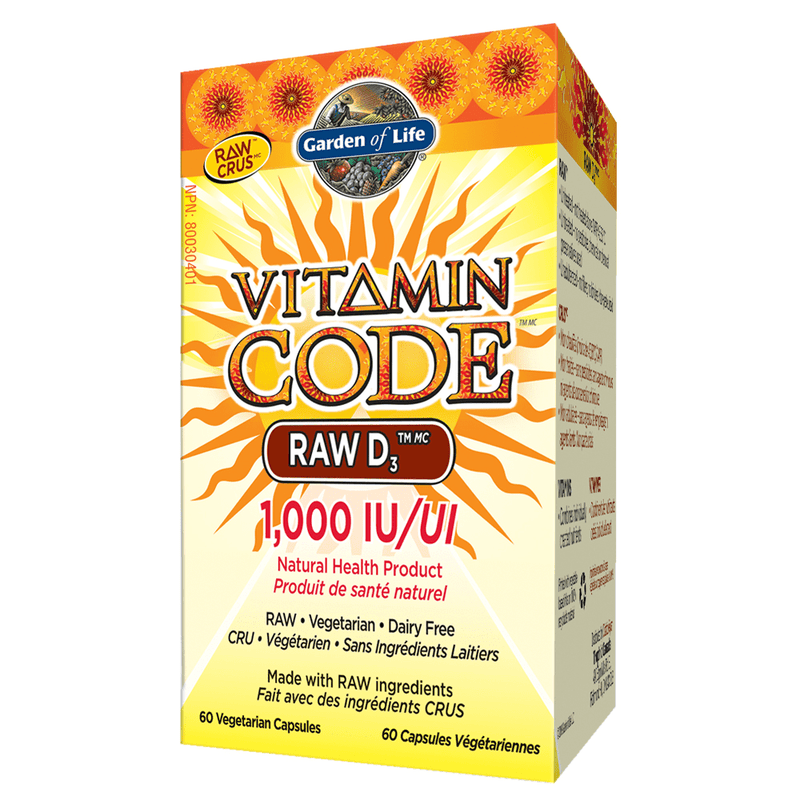 Garden of Life Vitamin Code - RAW D3 1000 IU