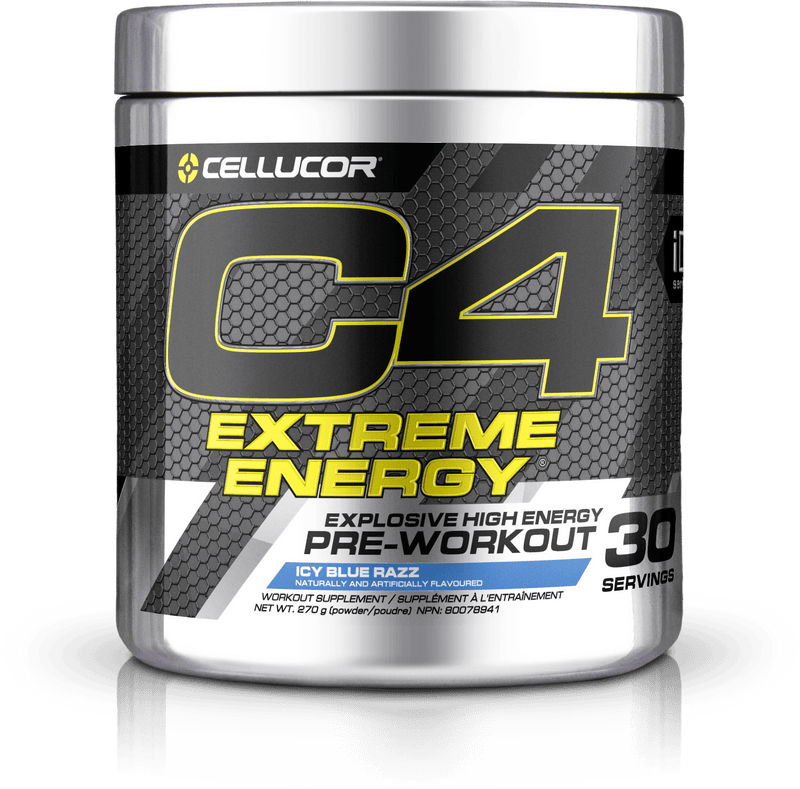 Cellucor C4 Extreme Energy 운동 전 Icy Blue Razz 30회분