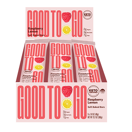 Good To Go Raspberry Lemon Keto Bars 9x40 g