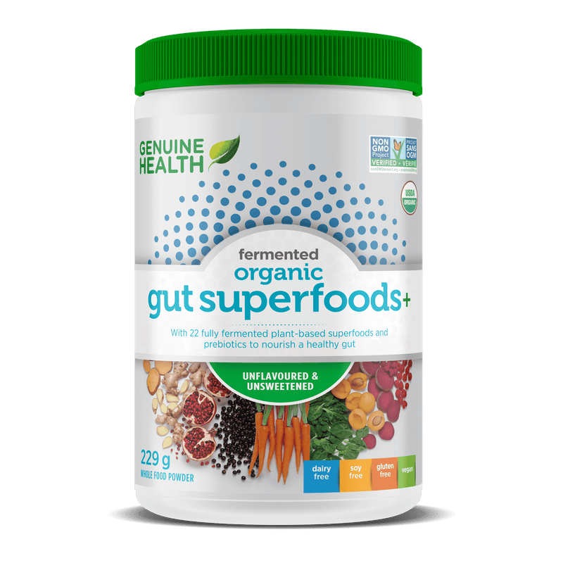 Genuine Health Fermented Organic Gut Superfoods+ Unflavoured & Unsweetened 229 g