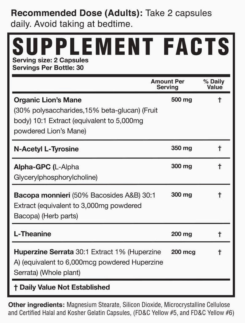 Magnum, Mane Brain, 60 Capsules