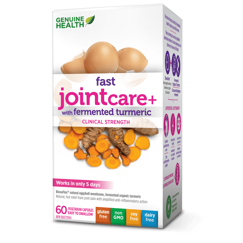 Genuine Health Fast Joint Care+ with Fermented Turmeric Clinical Strength 60 Capsules