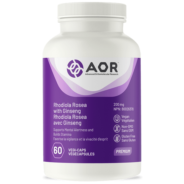 AOR Rhodiola Rosea with Ginseng 60 Capsules