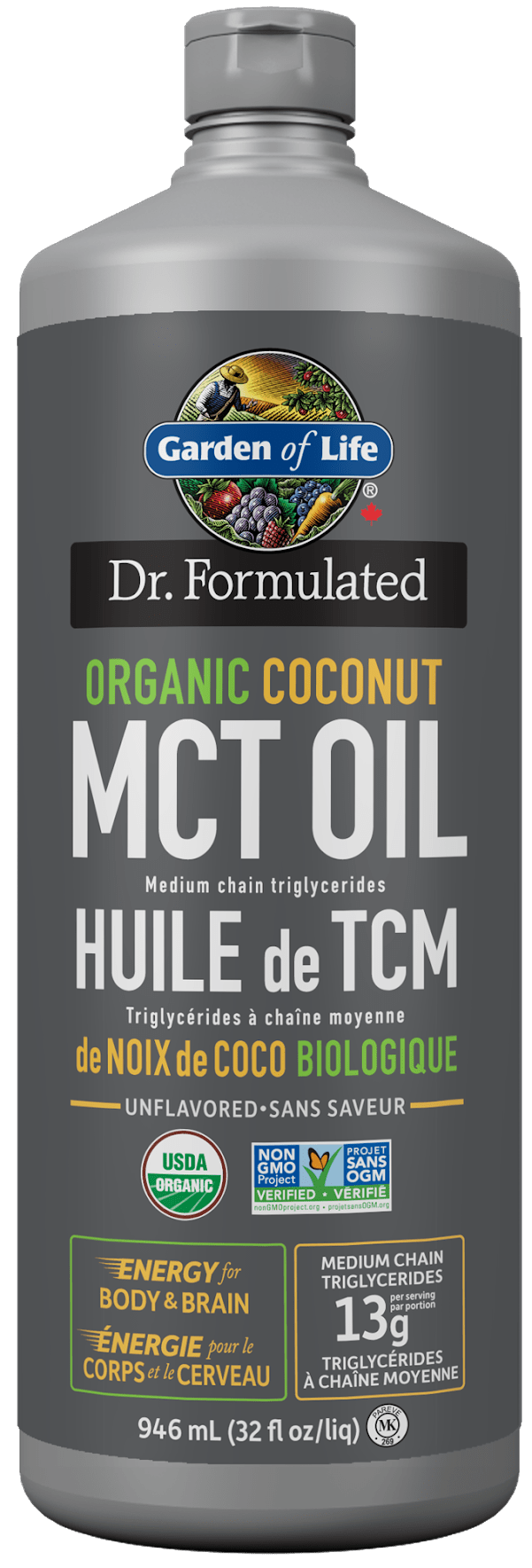 Garden of Life Dr. Formulated Organic Coconut MCT Oil 946ml