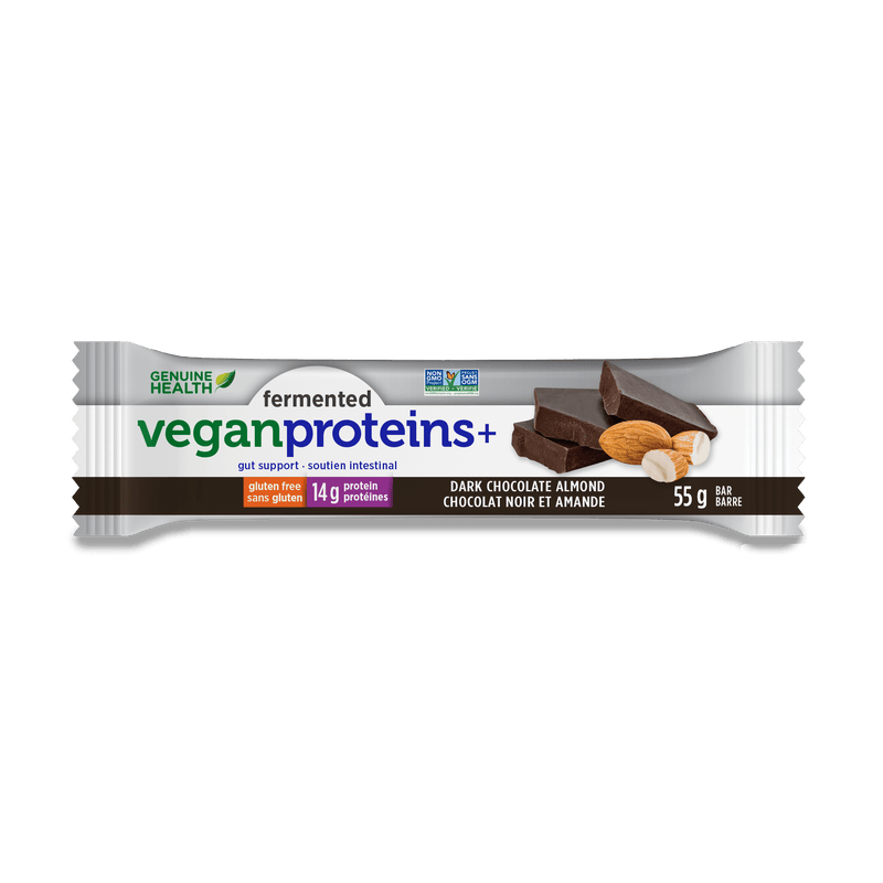 بروتينات نباتية مخمرة صحية أصلية + شوكولاتة داكنة باللوز 