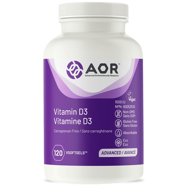 AOR Sustainable Vitamin D3 120 V-Softegels