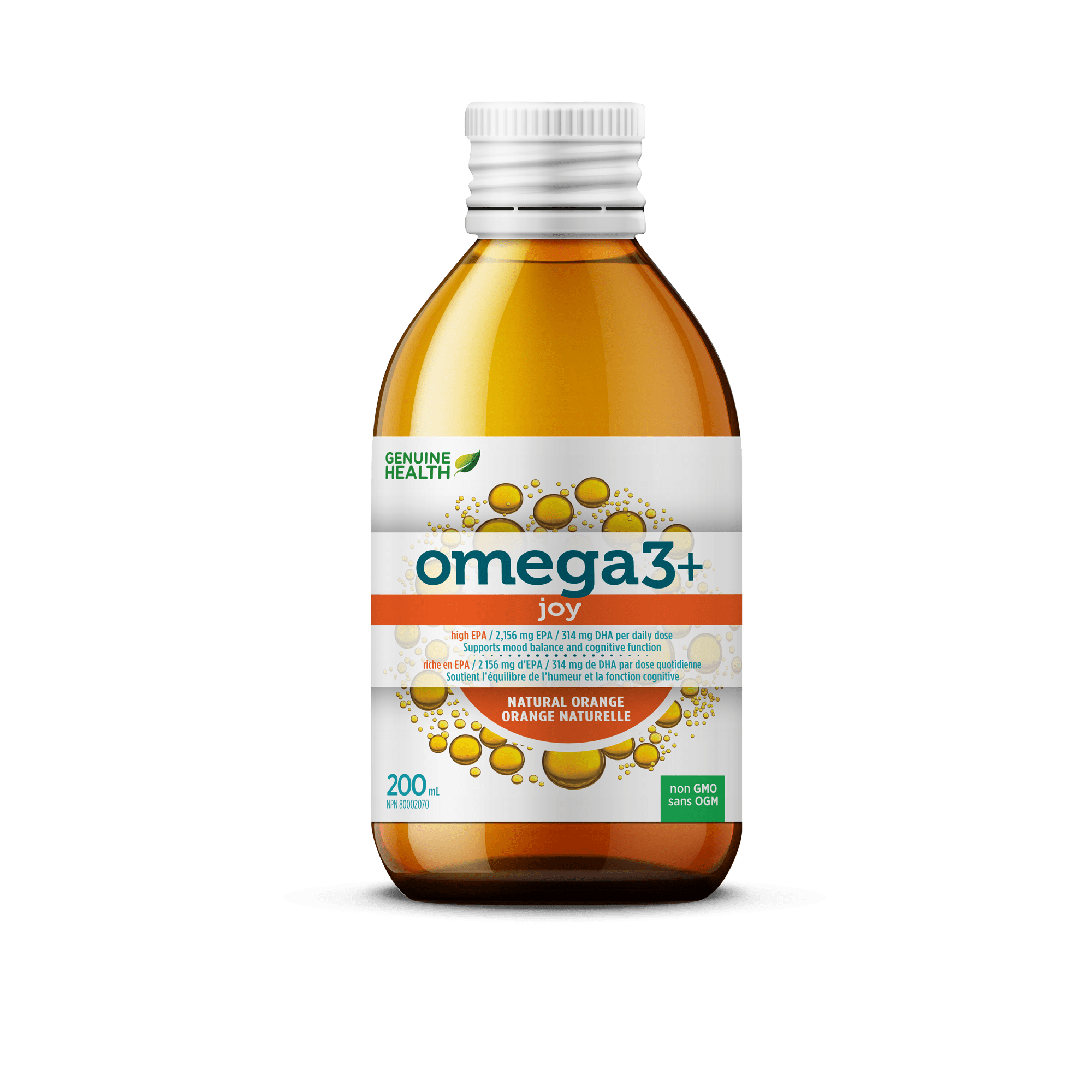 Genuine Health omega3+ joy Liquid - Orange Flavour 200 mL