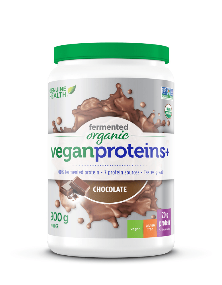Genuine Health Fermented Organic Vegan Proteins+ Chocolate 900 g