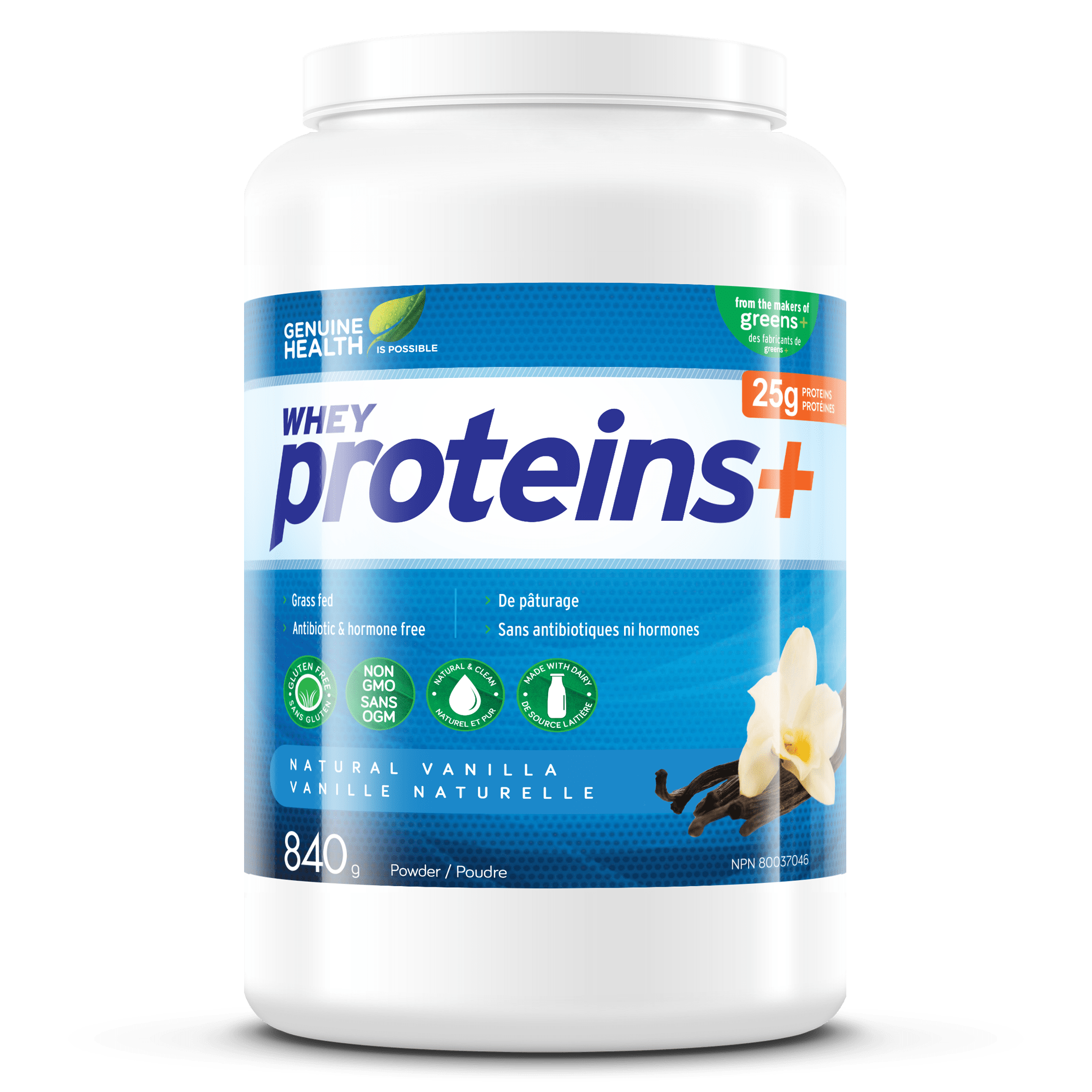 Genuine Health proteins+ natural vanilla, 840g