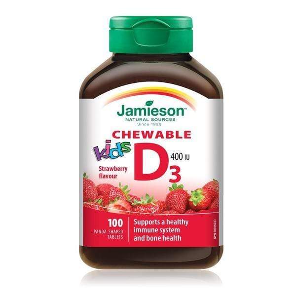 Jamieson Kids Chewable D3 Tablets Strawberry