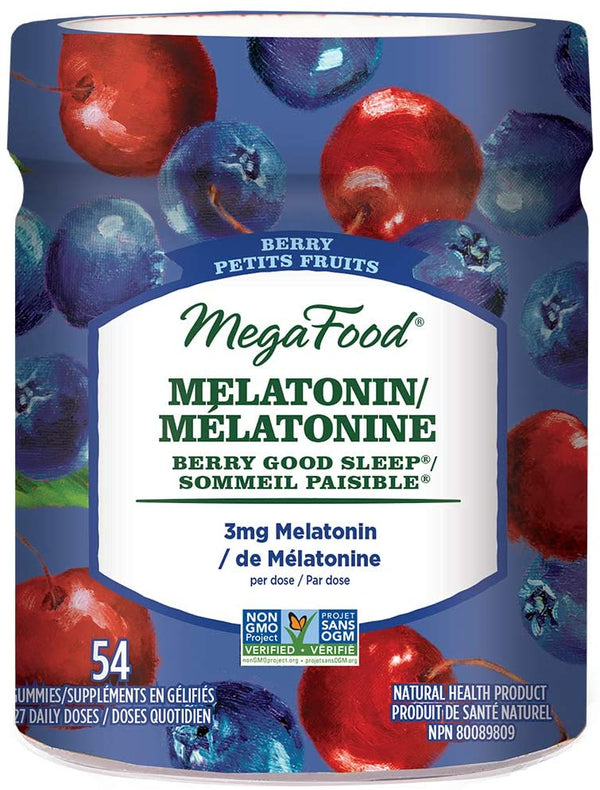 MegaFood Melatonin Berry Good Sleep 54 Gummies