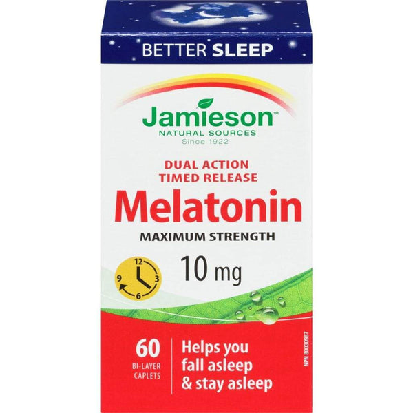 Jamieson Melatonin 10 mg Timed Release Dual Action 60 Caplets