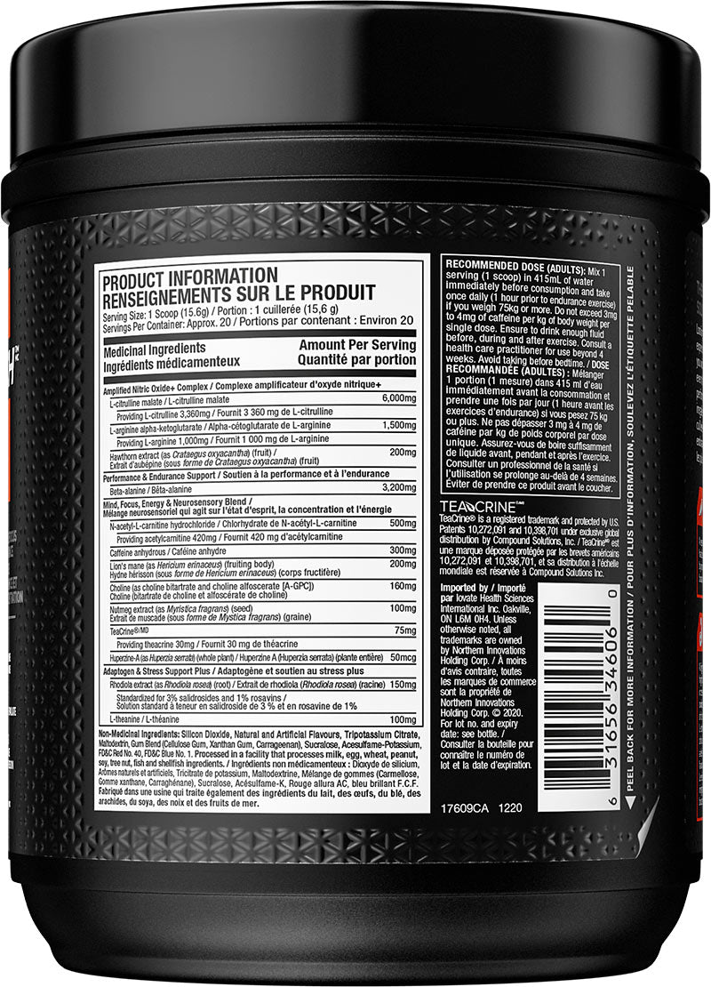MuscleTech, SHATTER (Vapor One) Pre-Workout, Glacier Berry, 304 g