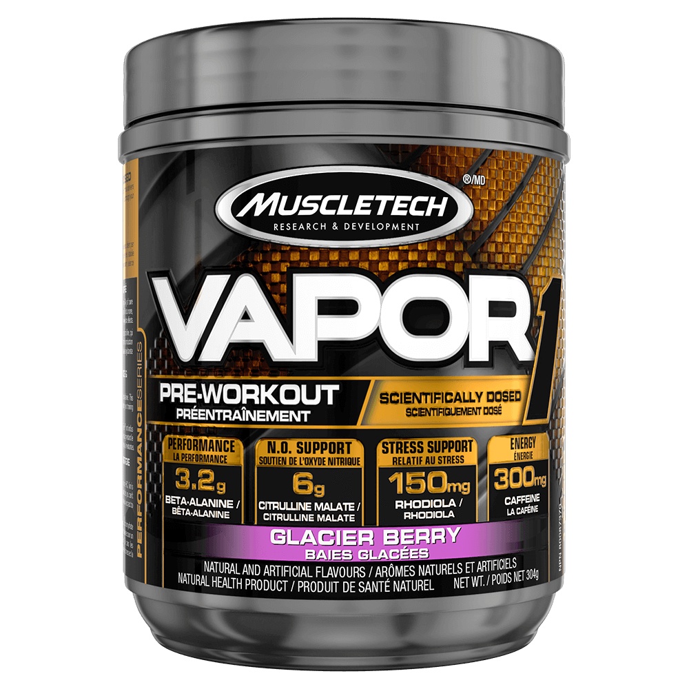 MuscleTech, SHATTER (Vapor One) Pre-Workout, Glacier Berry, 304 g