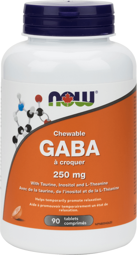 NOW Chewable GABA 250 mg 90 Tablets