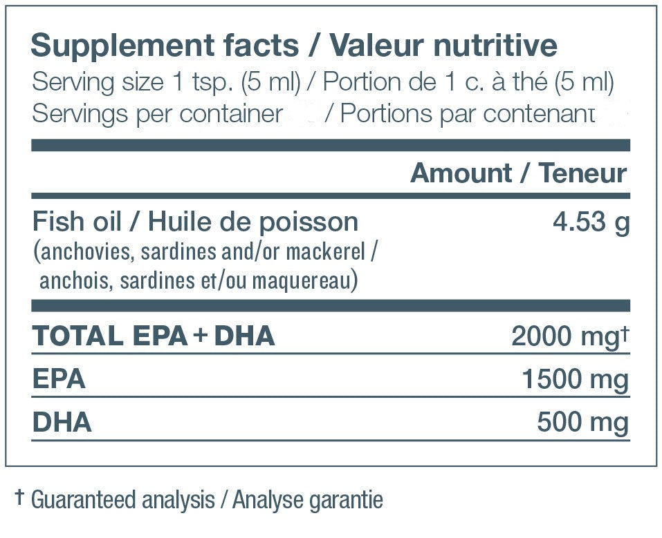 NutraSea HP, Omega-3 High EPA, Zesty Lemon, 500mL