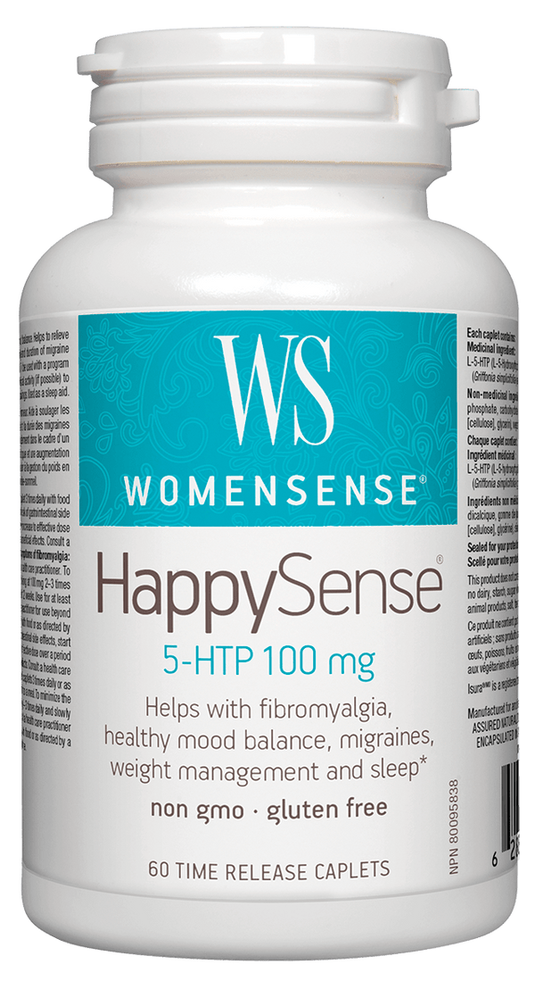 WomenSense HappySense 5-HTP 100 mg 60 Caplets NEW